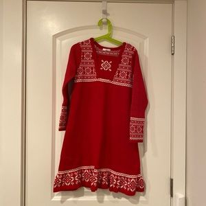 Hanna Andersson red sweater dress size 130